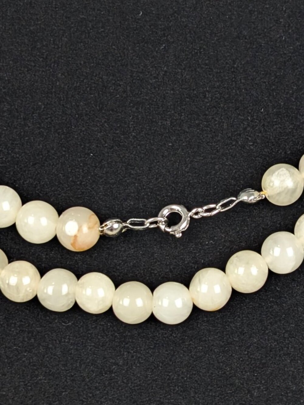 Natural White Nephrite Jade & Green Jadeite Demi Parure - Picture 6 of 9